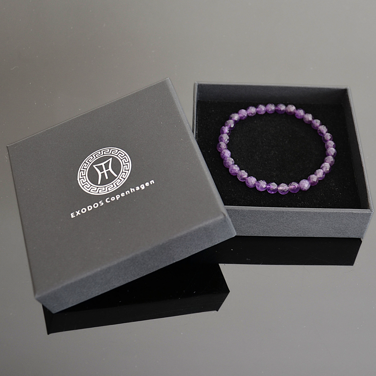 Faceted Amethyst Beaded Bracelet – Subtle Sparkle in Violet
