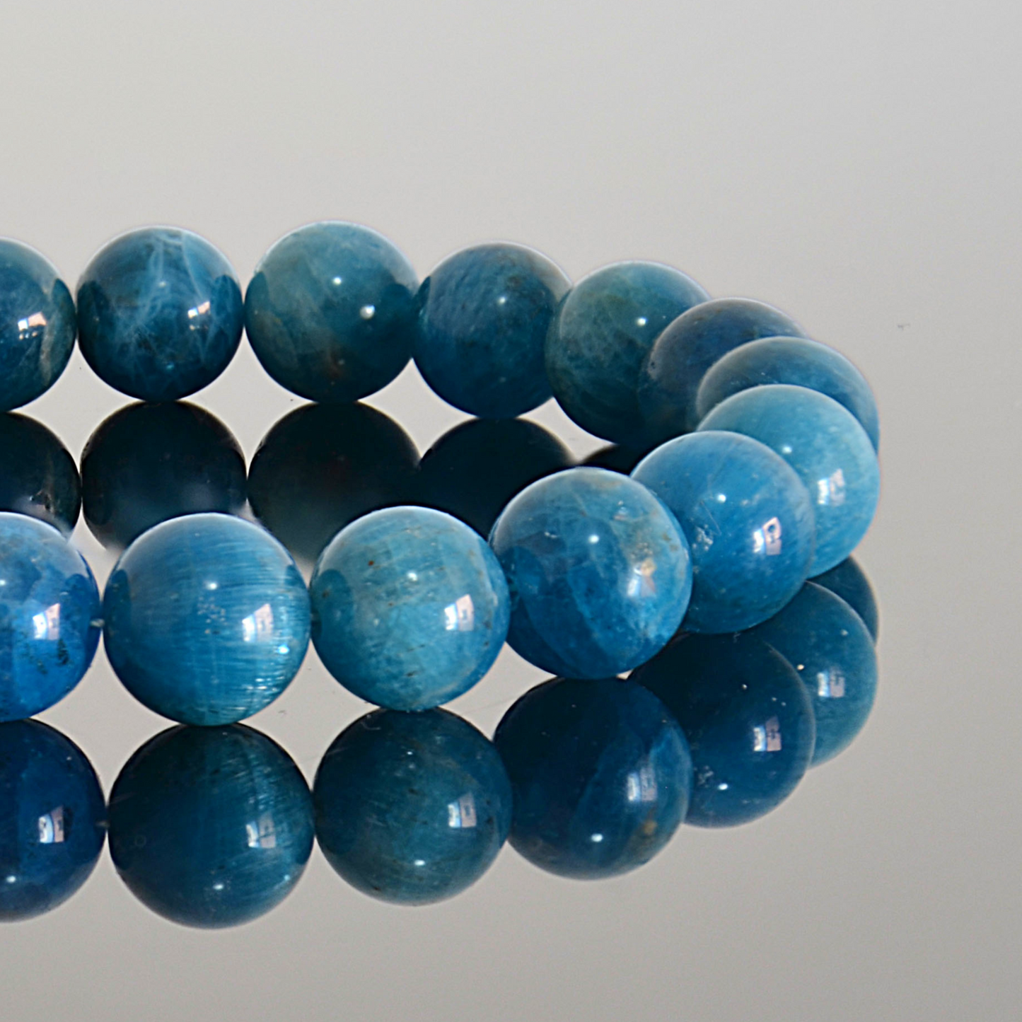 Deep Blue Apatite Beaded Bracelet - Oceanic Boldness