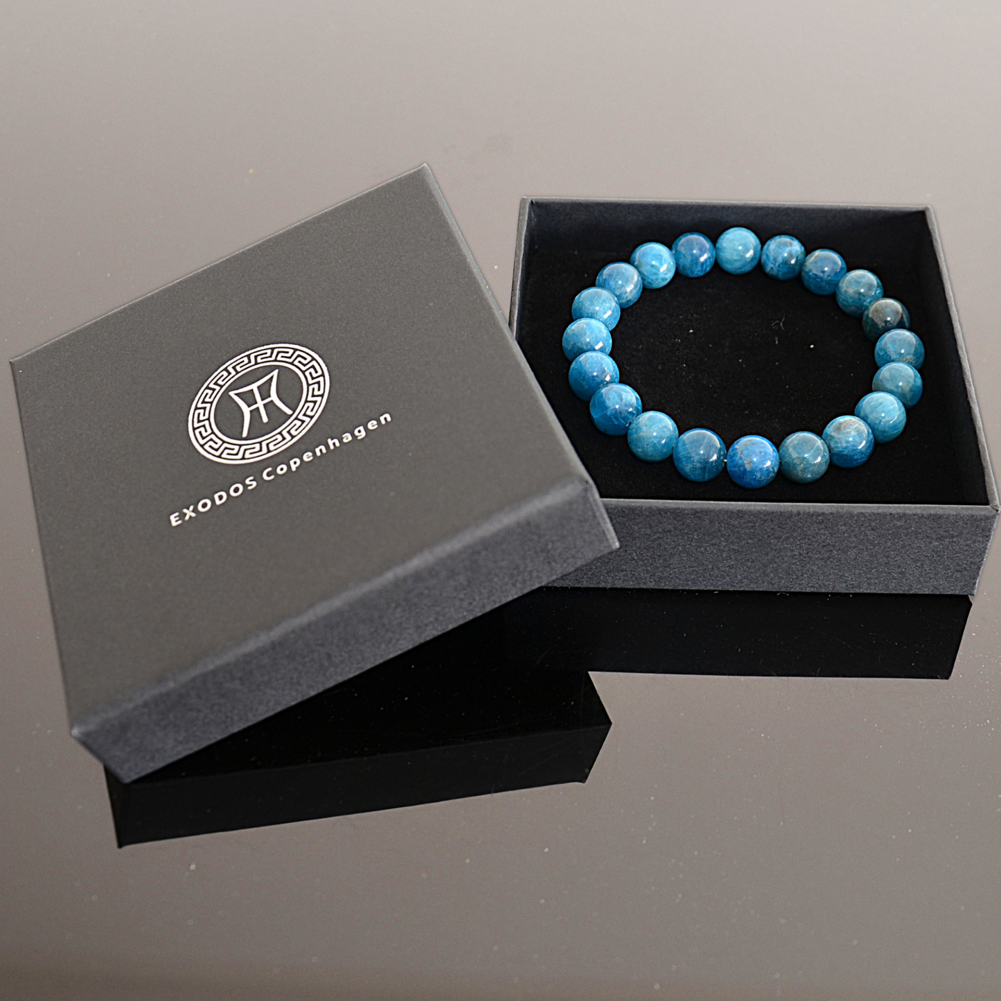Deep Blue Apatite Beaded Bracelet - Oceanic Boldness