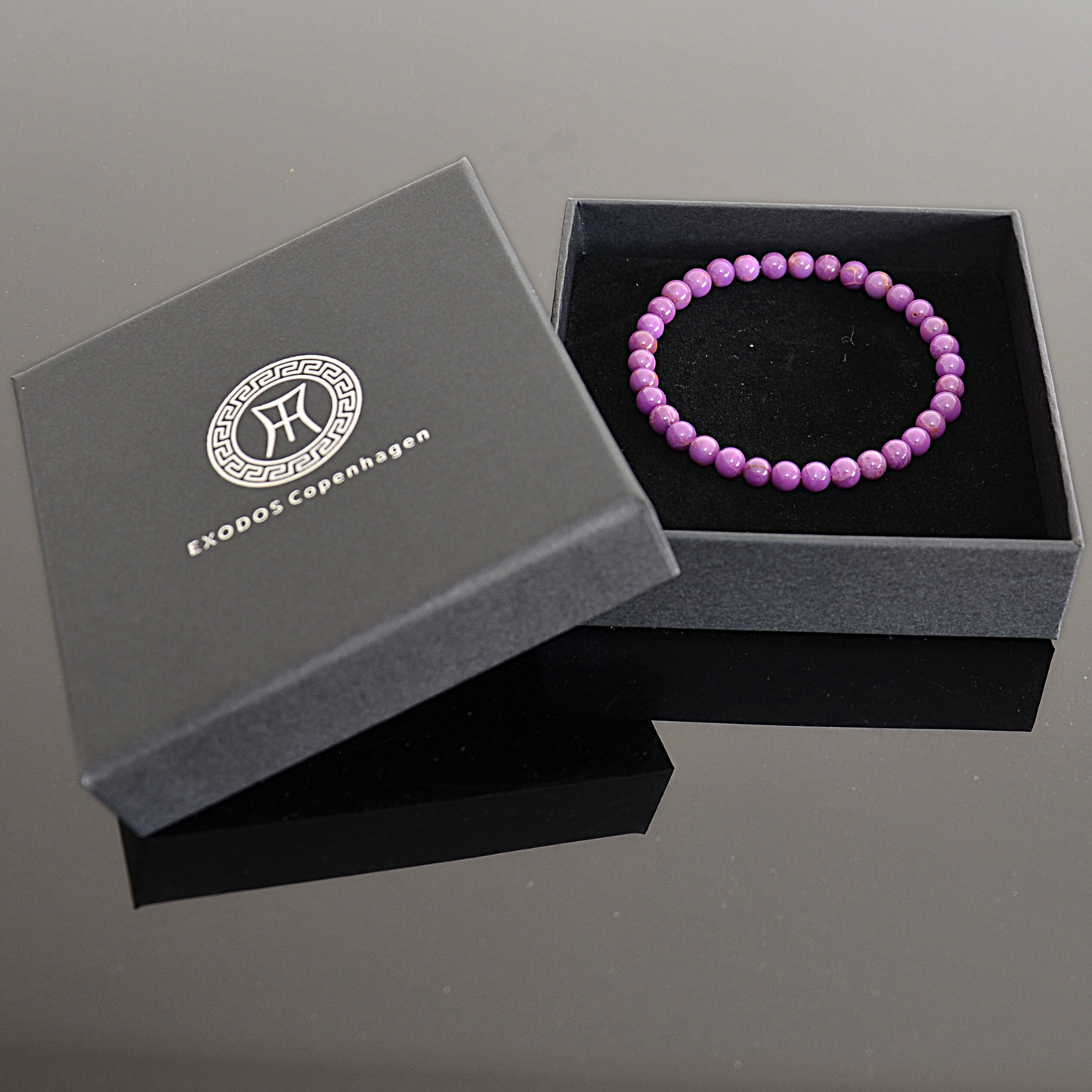 Purple Phosphosiderite Bracelet - Rare, Minimalist Elegance