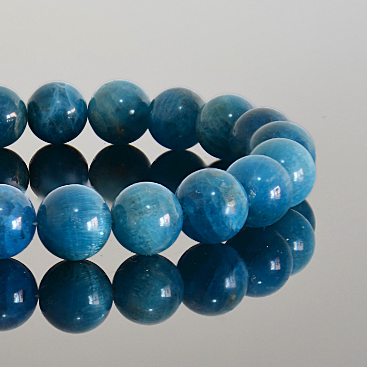 Petrol Blue Apatite Beaded Bracelet