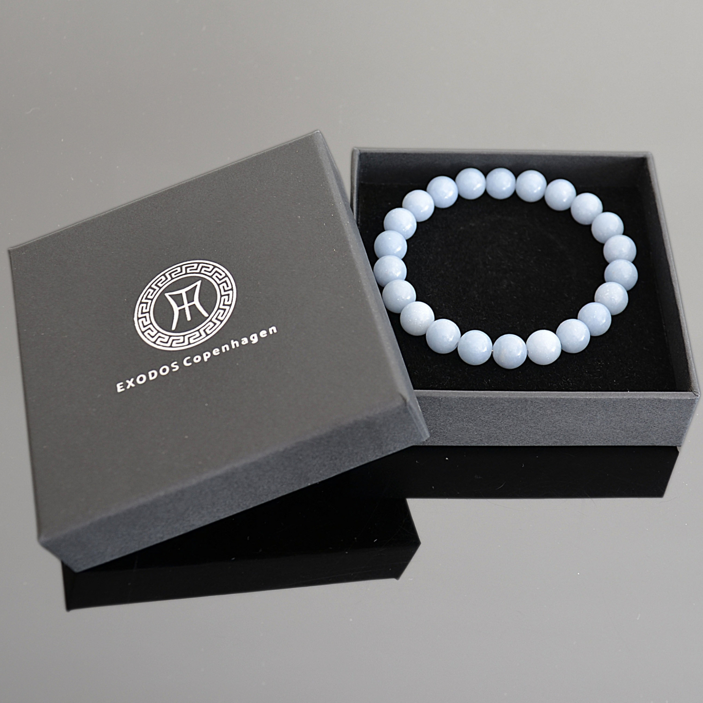 Natural Angelite Beaded Bracelet – Soft Blue Serenity
