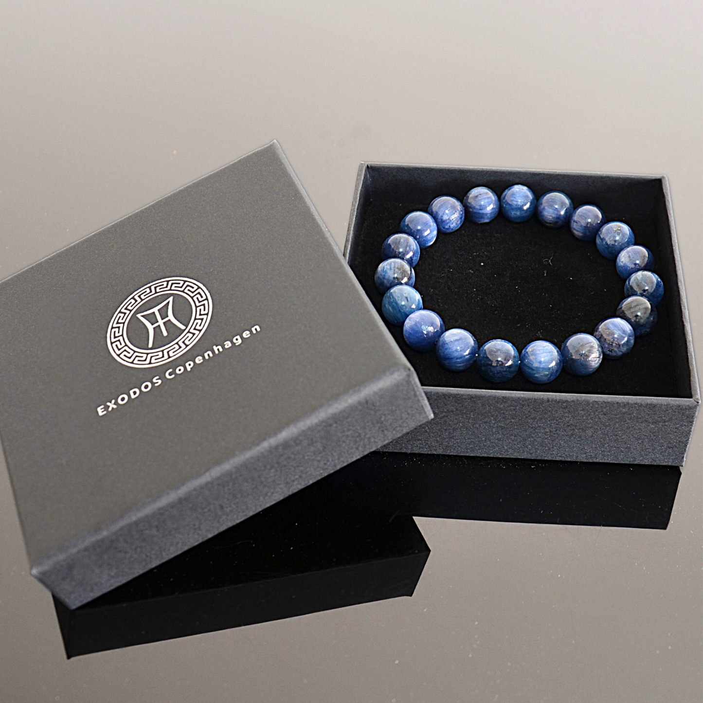 Men's Blue Kyanite Beaded Bracelet