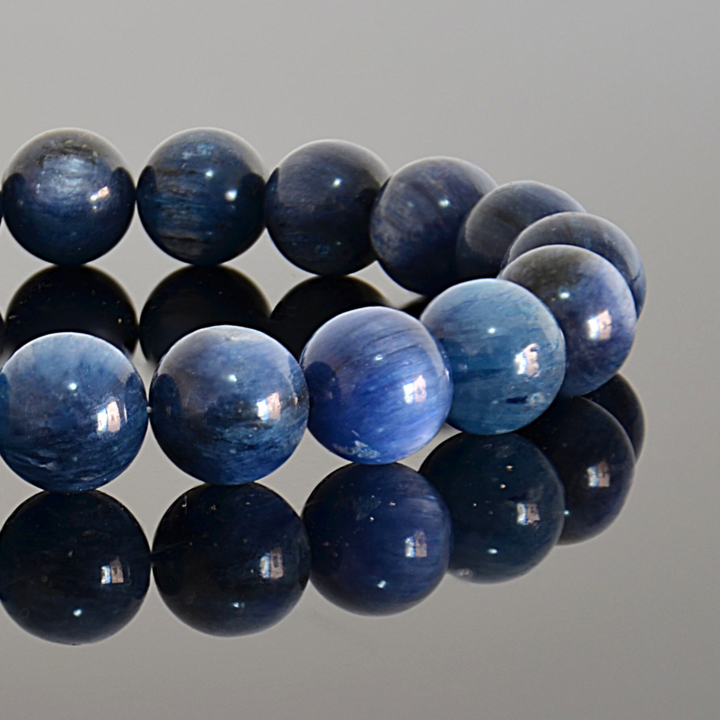 Men's Blue Kyanite Beaded Bracelet